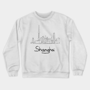 Shanghai cityscape Crewneck Sweatshirt